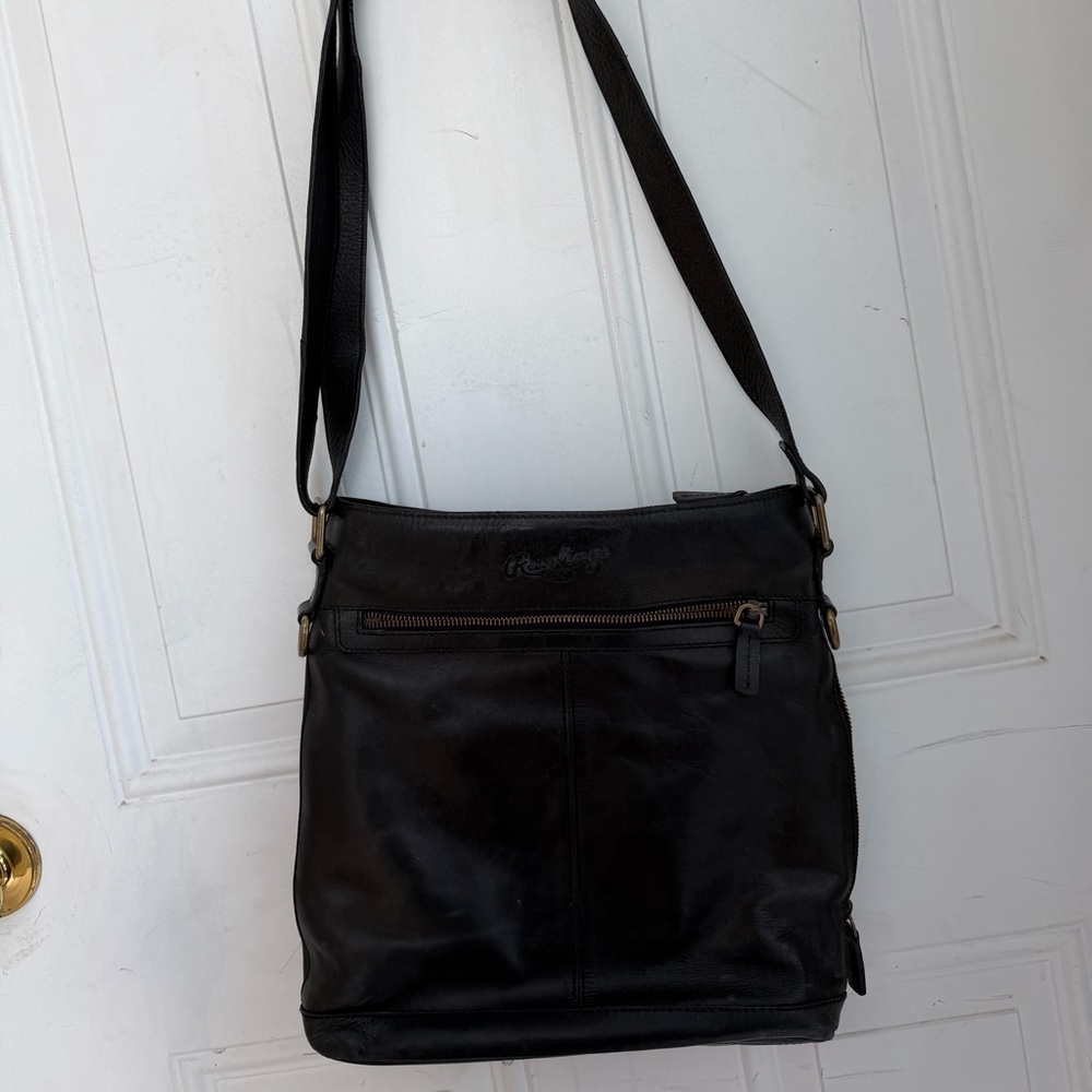 Rawlings Black Leather Crossbody  Bag - Picture 5 of 7
